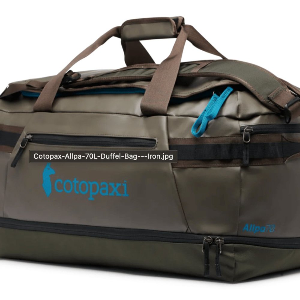 Cotopaxi Allpa 70L backpack duffel